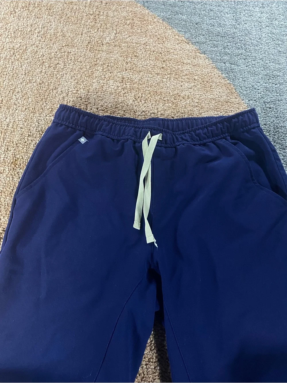 Figs Tansen Jogger Scrub Pants Mens Large Short Blue Technical Drawstring L/S